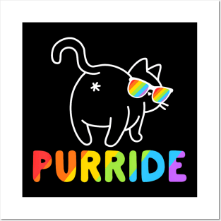 Purride Cat Gay LGBT Pride  Women Men Posters and Art